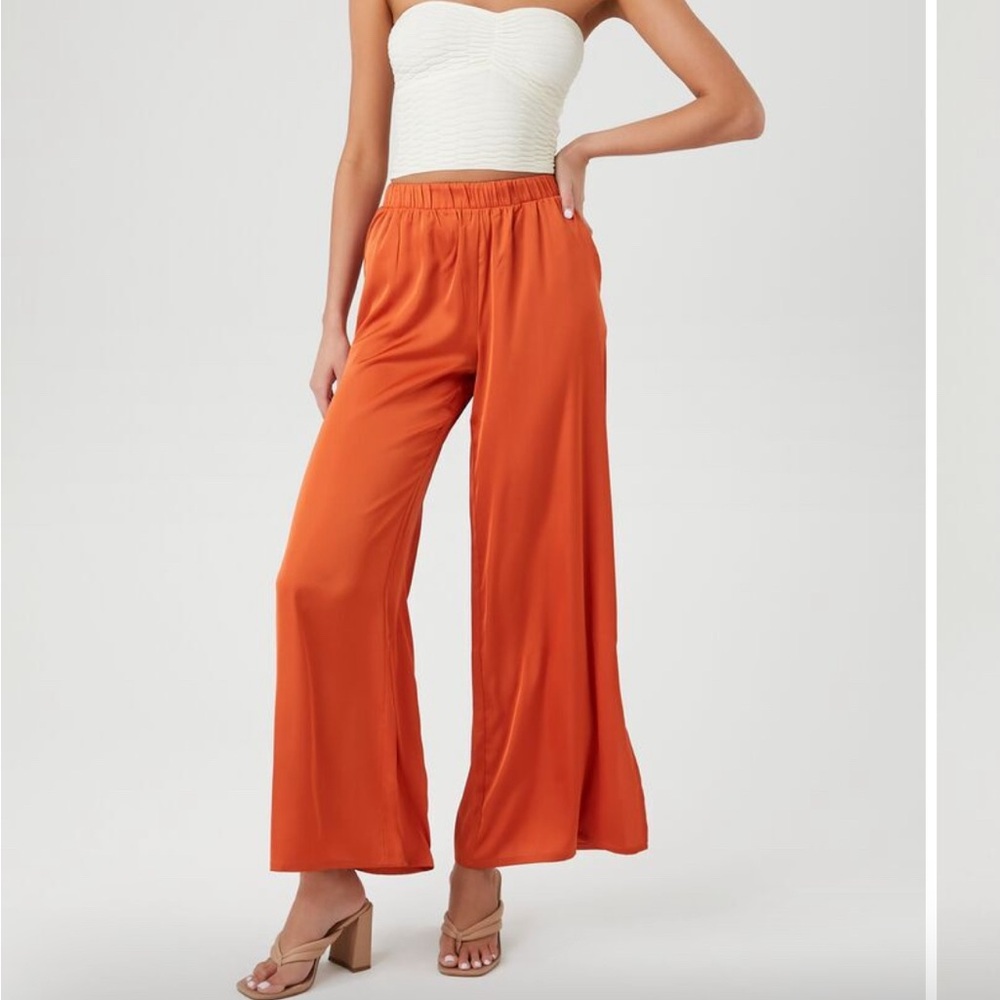 Satin Wide Leg Pants NWT!